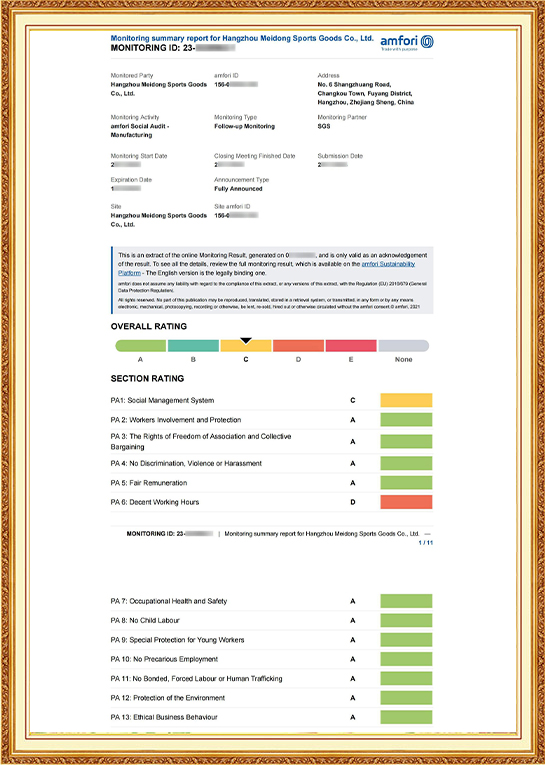 BSCI tanúsítványok